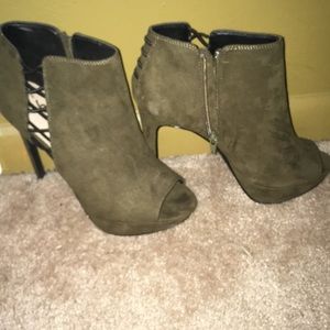 Olive Green Bootie